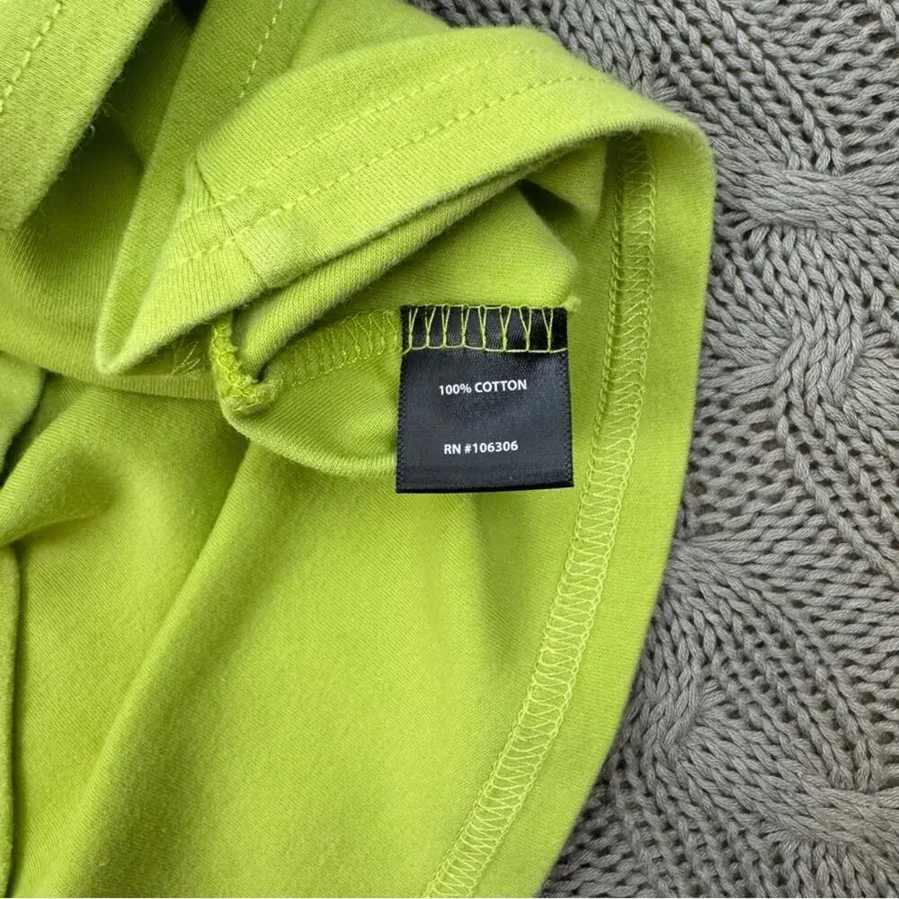 Berek Women’s Lime Green V-Neck Top with Colorful Stripes & Bell Sleeves ~ Smal - Picture 6 of 9